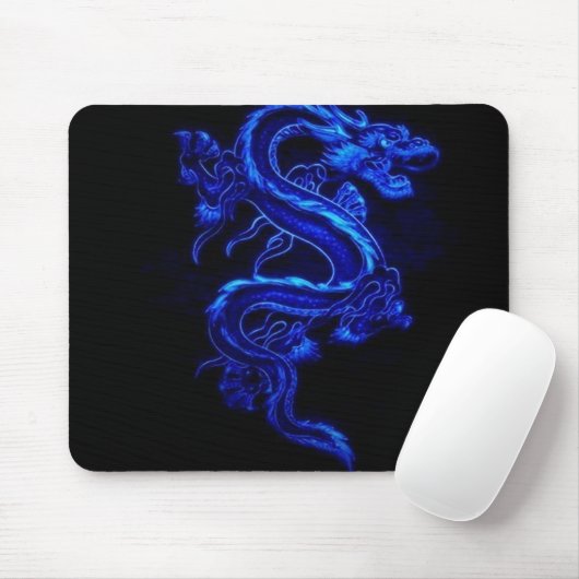 Tapis De Souris Jeu bleu Mousepad de dragon (Avec souris)