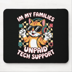 Tapis De Souris Jeu de chat tigré orange de soutien technique PC d