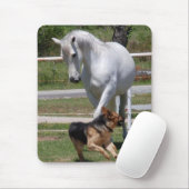TAPIS DE SOURIS JEU DE CHEVAL ET DE CHIEN (Avec souris)