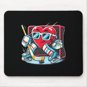 Tapis De Souris Jeu de coeur Jeu de hockey gardien de but Valentin