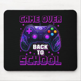 Tapis De Souris Jeu De Contrôleur De Retour À L'École Premier Jour