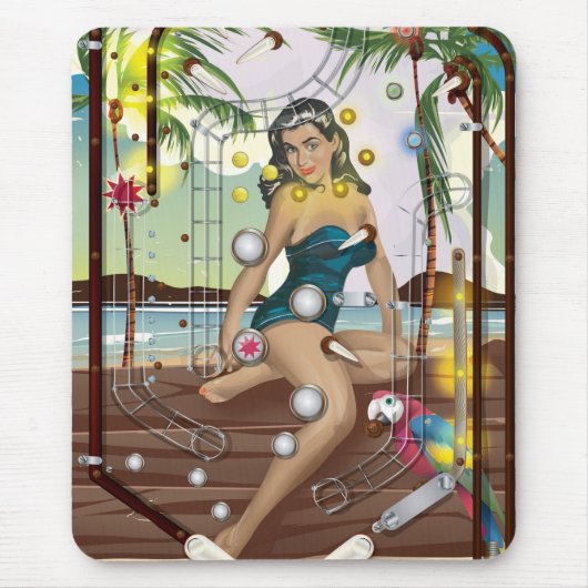 Tapis De Souris Jeu de flipper vintage (Devant)