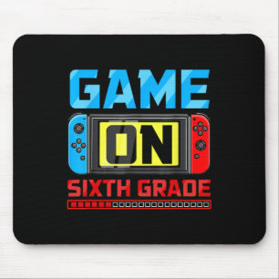 Tapis De Souris Jeu De Joueur De Sixième Année Retour À L'École Pr