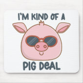 Tapis De Souris Jeu de mots drôle sur les cochons (Devant)