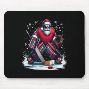Tapis De Souris Jeu de Noël Père Noël Hockey Goalie Vilain Sweat d