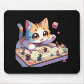 Tapis De Souris Jeu de société Chat qui Lance les Dés (Devant)