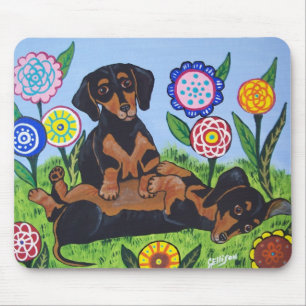 Tapis De Souris Jeu de teckels de Mousepad