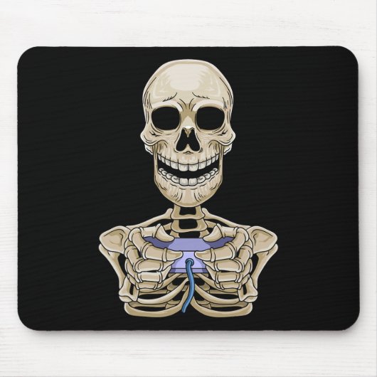 Tapis De Souris Jeu Halloween Skeleton Gamer Controller (Devant)