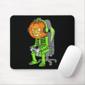 Tapis De Souris Jeu Halloween Skeleton Jack-o'-lantern Gamer Boy (Avec souris)