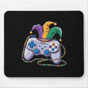 Tapis De Souris Jeu Mardi Gras Contrôleur Jeu Vidéo Jester Pour