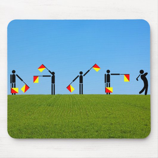 Tapis De Souris Jeu-questionnaire sur le drapeau - Golf (Devant)