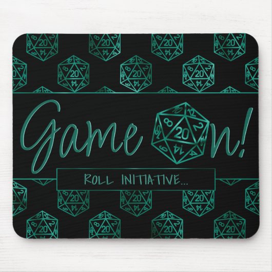 Tapis De Souris Jeu RPG activé | Emerald Imaginaire Tabletop Retro (Devant)