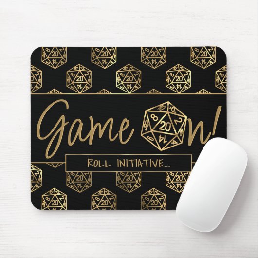 Tapis De Souris Jeu RPG activé | Gold Imaginaire Tabletop Retro Ga (Avec souris)