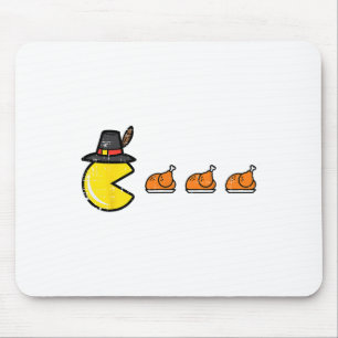 Tapis De Souris Jeu vidéo de Thanksgiving Manger de la dinde Joueu