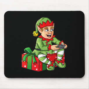 Tapis De Souris Jeu Vidéo Elf de Noël Contrôleur Garçons Enfants X