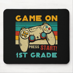 Tapis De Souris Jeu vintage sur la presse Début 1ère classe Gamer