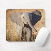 Tapis De Souris Jeune éléphant de savane (Avec souris)