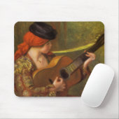 Tapis De Souris Jeune Espagnole avec guitare par Pierre Renoir (Avec souris)