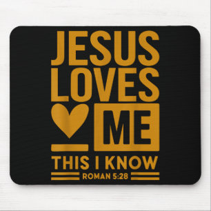 Tapis De Souris Jeune Fille Jésus M'Aime Ceci Je Connais Christian