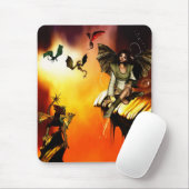 Tapis De Souris Jeune fille Mousepad de dragon (Avec souris)