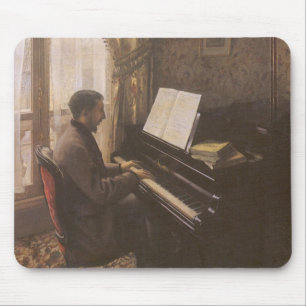 Tapis De Souris Jeune Homme au piano de Gustave Caillebotte