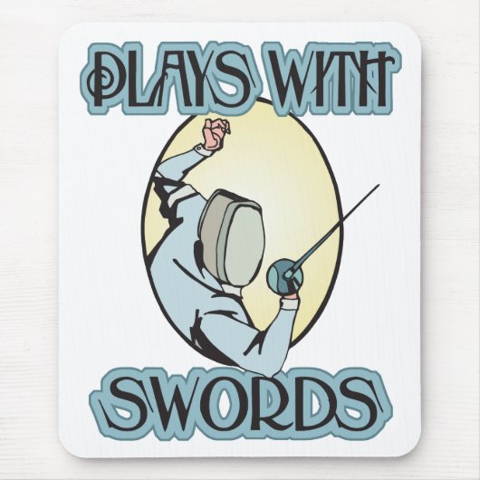 Tapis De Souris Jeux avec des épées (Devant)