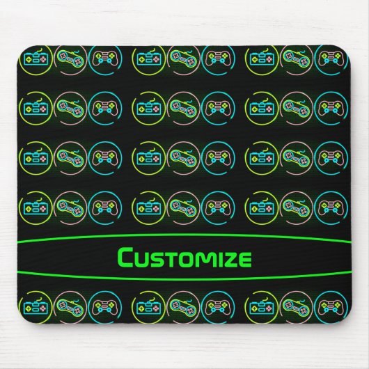 Tapis De Souris Jeux de Black & Neon (Devant)