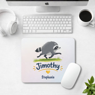 Tapis De Souris Jimothy Raton Laveur Viral Drôle Trash Panda Faune