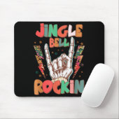Tapis De Souris Jingle Bell Rockin Groovy Retro Christmas Xmas Ske (Avec souris)