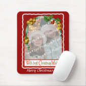 Tapis De Souris Jingle Bells voeux Noël Add-A-Photo Cadre (Avec souris)