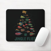Tapis De Souris Jingle Flies Funny Fly Fishing Lure Christmas Paja (Avec souris)