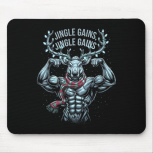 Tapis De Souris Jingle Gains Jingle Gains Christmas Gym Workout Re
