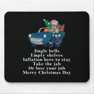 Tapis De Souris Jingle Joe Biden drôle Père Noël Trump mauvais Noë