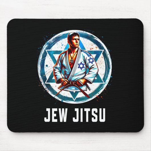 Tapis De Souris Jitsu Karate Funny Hanukkah (Devant)