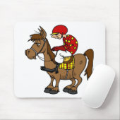 Tapis De Souris Jockey Brown de cheval (Avec souris)