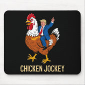 Tapis De Souris Jockey de poulet Trump Mème amusant 9 (Devant)