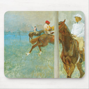 Tapis De Souris Jockeys Avant La Course