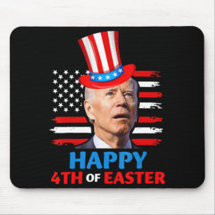 Tapis De Souris Joe Biden Funn 4 juillet Joyeux 4ème Du Con de Pâq