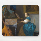 Tapis De Souris Johannes Vermeer - Lady assise à une virginale (Devant)