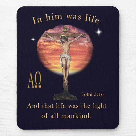 Tapis De Souris John 3:16 (Devant)