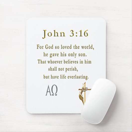 Tapis De Souris John 3:16 (Avec souris)
