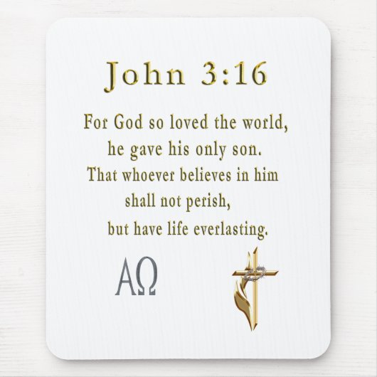 Tapis De Souris John 3:16 (Devant)