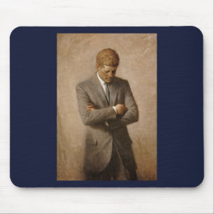 Tapis De Souris John Kennedy Portrait de la Maison-Blanche préside