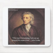 Tapis De Souris John Locke Citation sur les connaissances et l'exp (Devant)