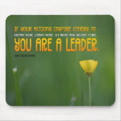 Tapis De Souris John Quincy Adams Citation Inspirationnelle "Leade (Devant)