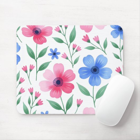 Tapis De Souris Joie de Fleur d'Eau de Rose (Avec souris)