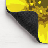 Tapis De Souris Joli Abstrait Vivid Fleur de marguerite Jaune (Coin)
