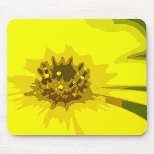 Tapis De Souris Joli Abstrait Vivid Fleur de marguerite Jaune (Devant)
