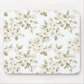 Tapis De Souris Joli arbre à fleurs crème (Devant)