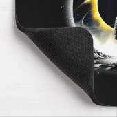 Tapis De Souris Joli Astronaute Éclipse Spatiale Planète Science (Coin)
